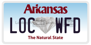 LOCWFD  license plate in AR