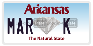 MARK license plate in Arkansas