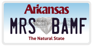 MRSBAMF  license plate in AR