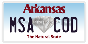 MSACOD  license plate in AR