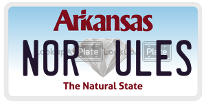 NORULES  license plate in AR