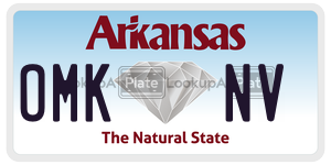 OMKNV  license plate in AR