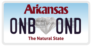ONBOND  license plate in AR