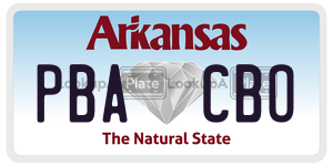 PBACBO  license plate in AR
