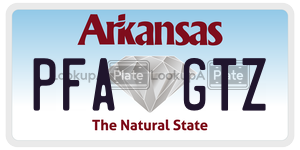 PFAGTZ license plate in Arkansas