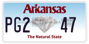 PG247  license plate in AR