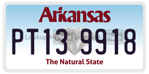 PT139918  license plate in AR