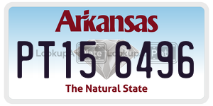 PT156496  license plate in AR