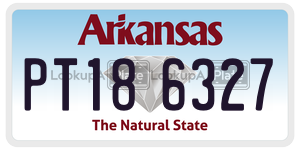 PT186327  license plate in AR