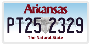 PT252329 license plate in Arkansas