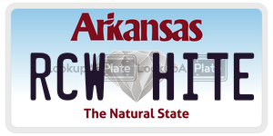 RCWHITE  license plate in AR