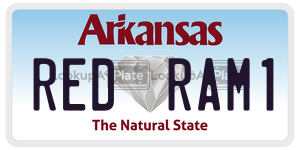 REDRAM1  license plate in AR