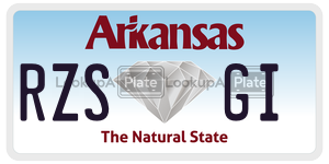 RZSGI  license plate in AR