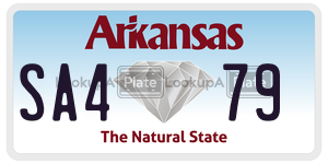 SA479  license plate in AR