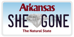 SHEGONE  license plate in AR