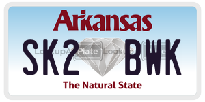 SK2BWK  license plate in AR