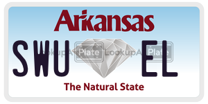 SWUEL  license plate in AR