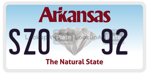 SZ092  license plate in AR