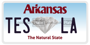 TESLA  license plate in AR