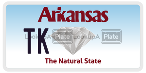 TK  license plate in AR
