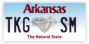 TKGSM  license plate in AR