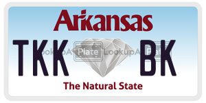 TKKBK  license plate in AR