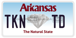 TKNTD  license plate in AR