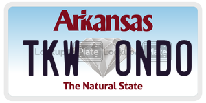 TKWONDO  license plate in AR