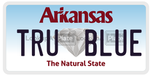 TRUBLUE  license plate in AR