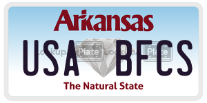 USABFCS  license plate in AR