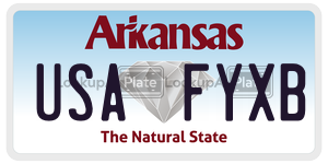 USAFYXB  license plate in AR