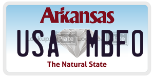 USAMBFO  license plate in AR