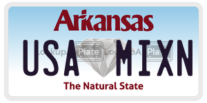 USAMIXN  license plate in AR