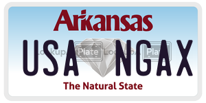 USANGAX  license plate in AR