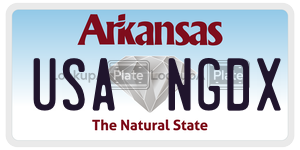 USANGDX  license plate in AR