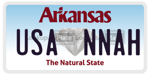 USANNAH  license plate in AR