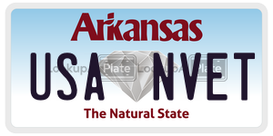 USANVET  license plate in AR