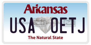 USAOETJ  license plate in AR