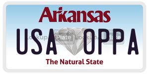 USAOPPA  license plate in AR