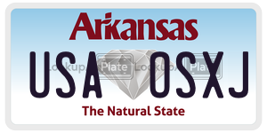 USAOSXJ  license plate in AR