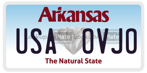 USAOVJO  license plate in AR