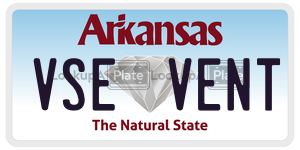 VSEVENT license plate in Arkansas