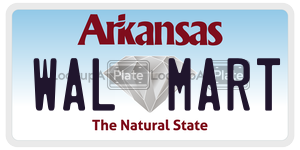 WALMART  license plate in AR