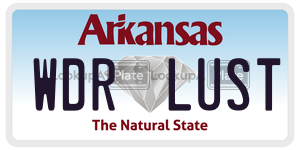 WDRLUST  license plate in AR