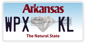 WPXKL license plate in Arkansas
