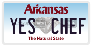 YESCHEF  license plate in AR