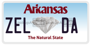 ZELDA license plate in Arkansas