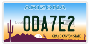 0DA7E2  license plate in AZ