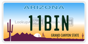 11BIN  license plate in AZ