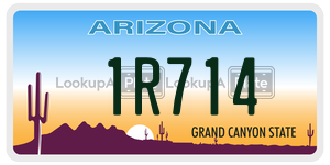 1R714 license plate in Arizona